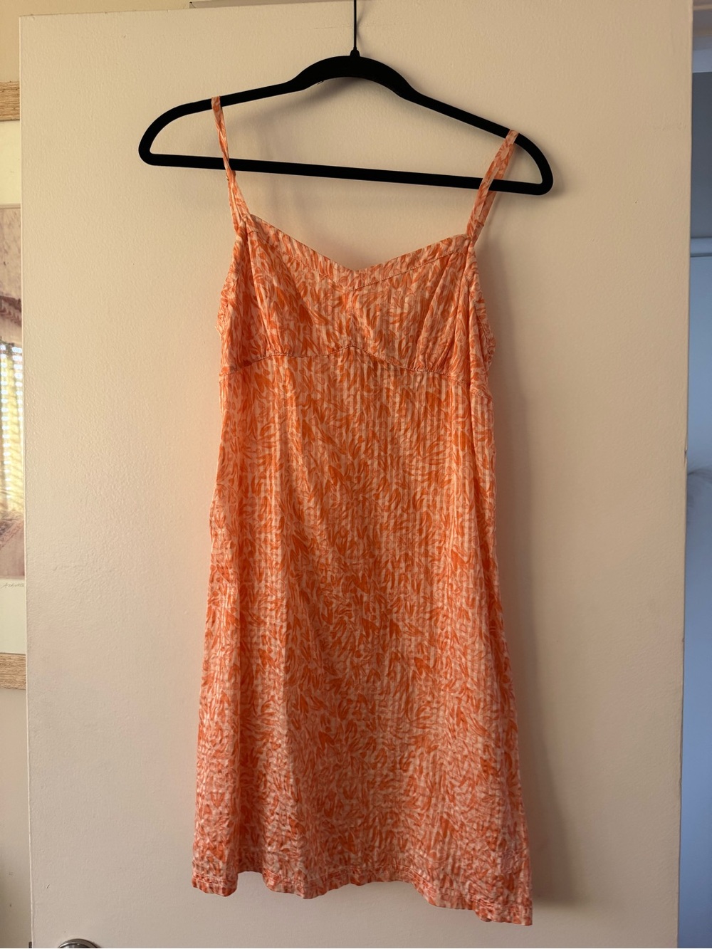 Tory Burch Orange Printed Strapless Slip Dress